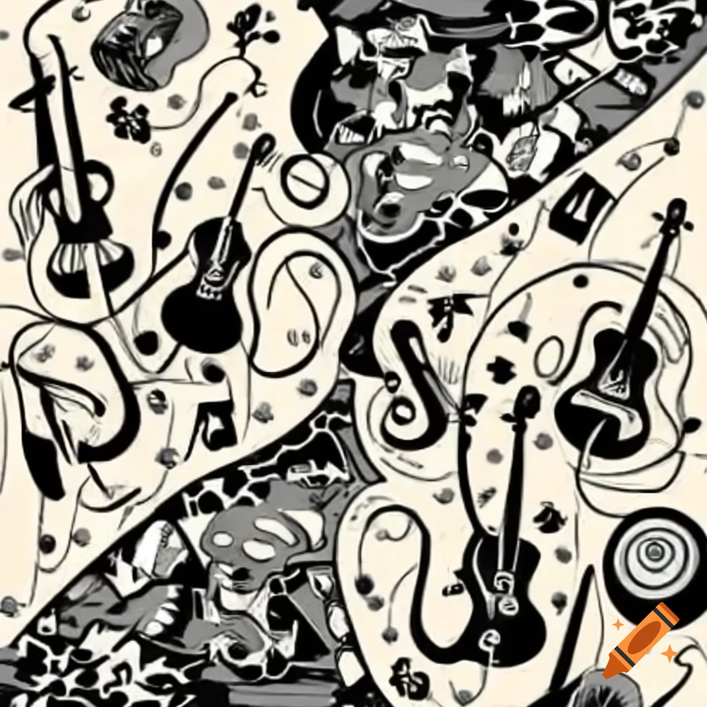 Artistic drawing representing music