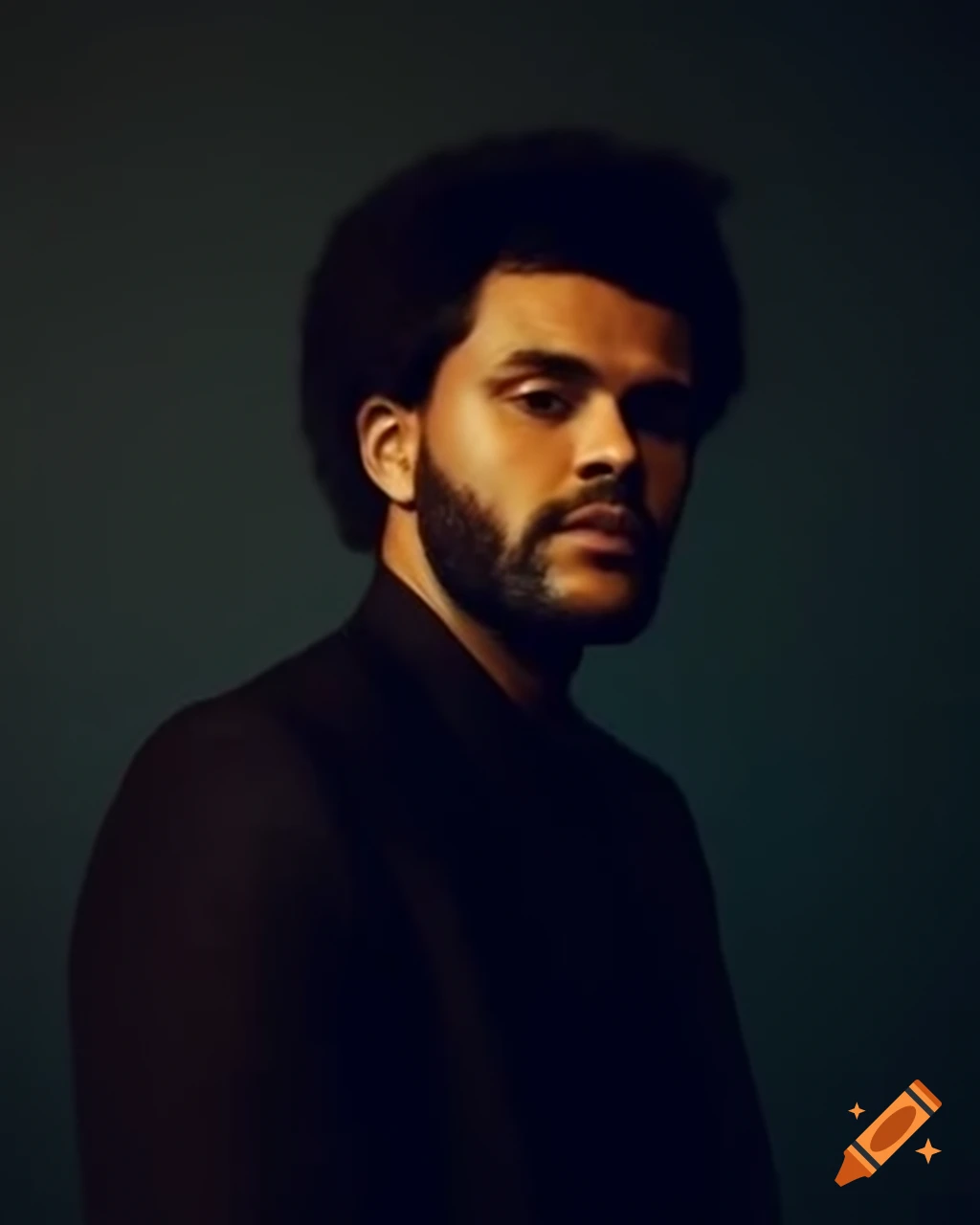 The weeknd as a dark enigma pop star on craiyon
