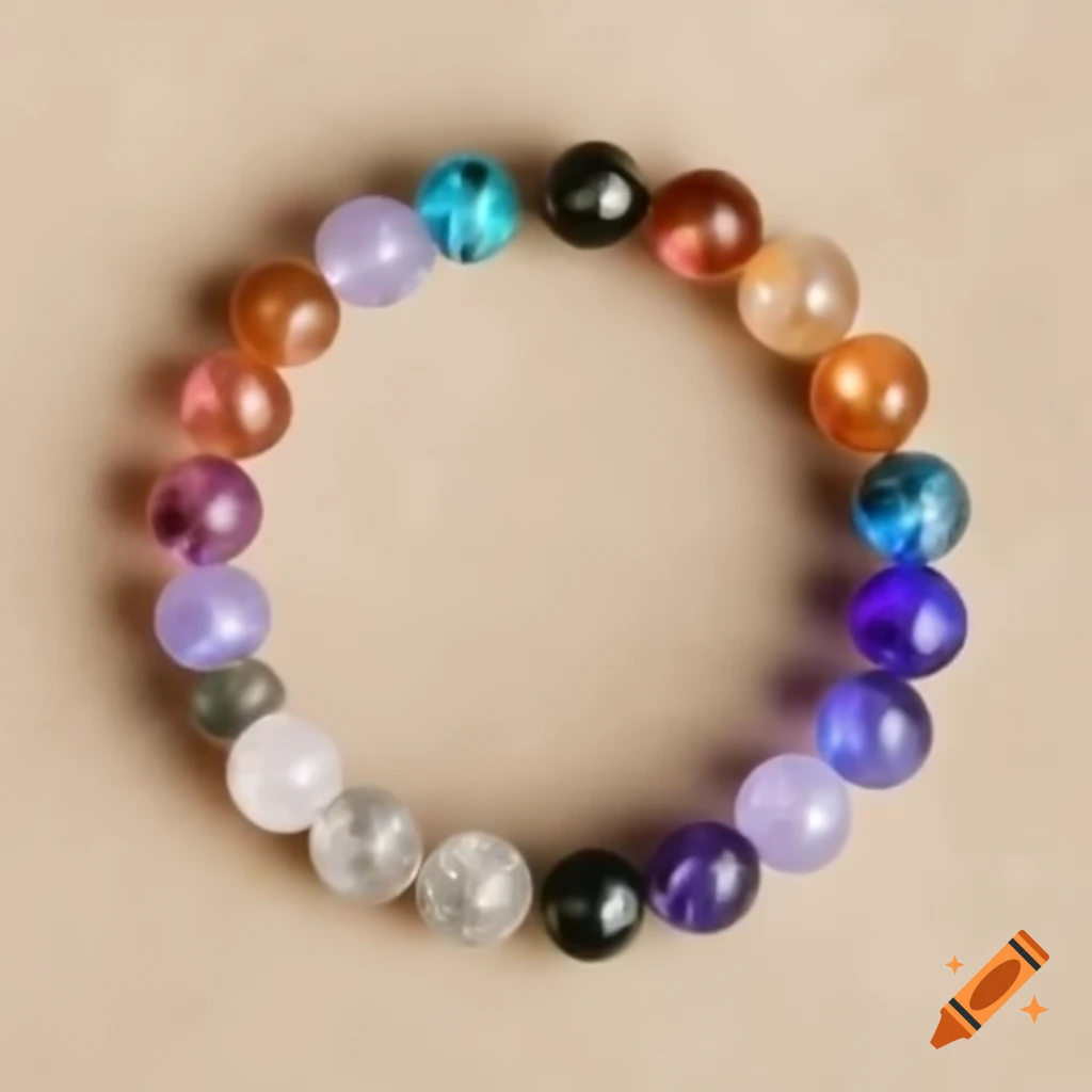 7 chakra crystal bracelet showcasing vibrant gemstones