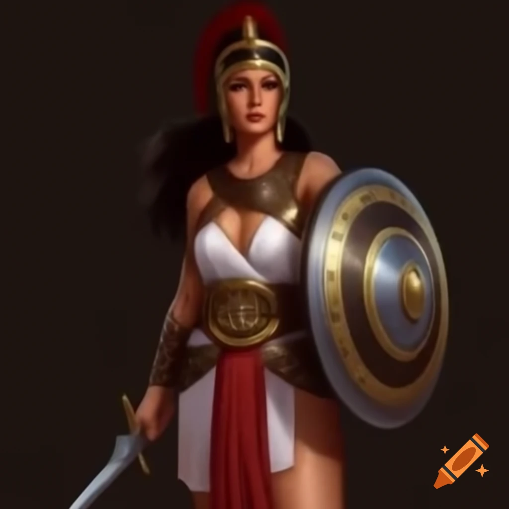 Warrior woman from Greek mythology wearing a belt