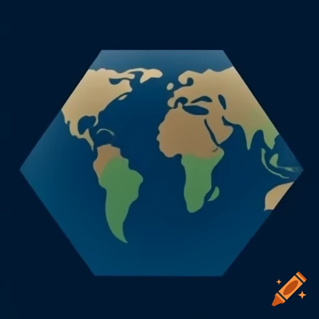 World map with emphasized borders between countries with countries