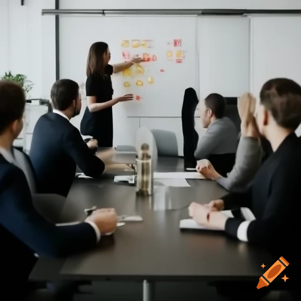 Three people engaged in a corporate meeting