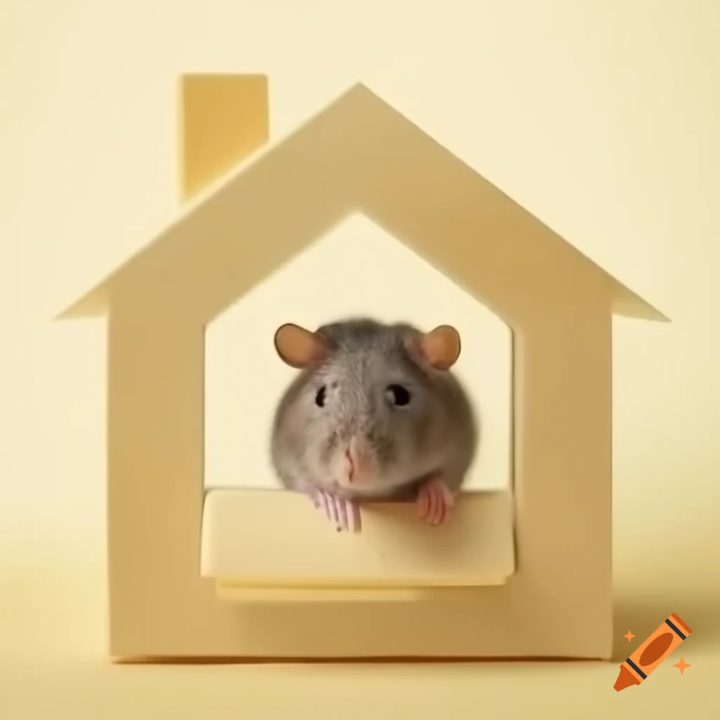 Logo featuring a rat, rabbit, guinea pig, and hamster in front of a house