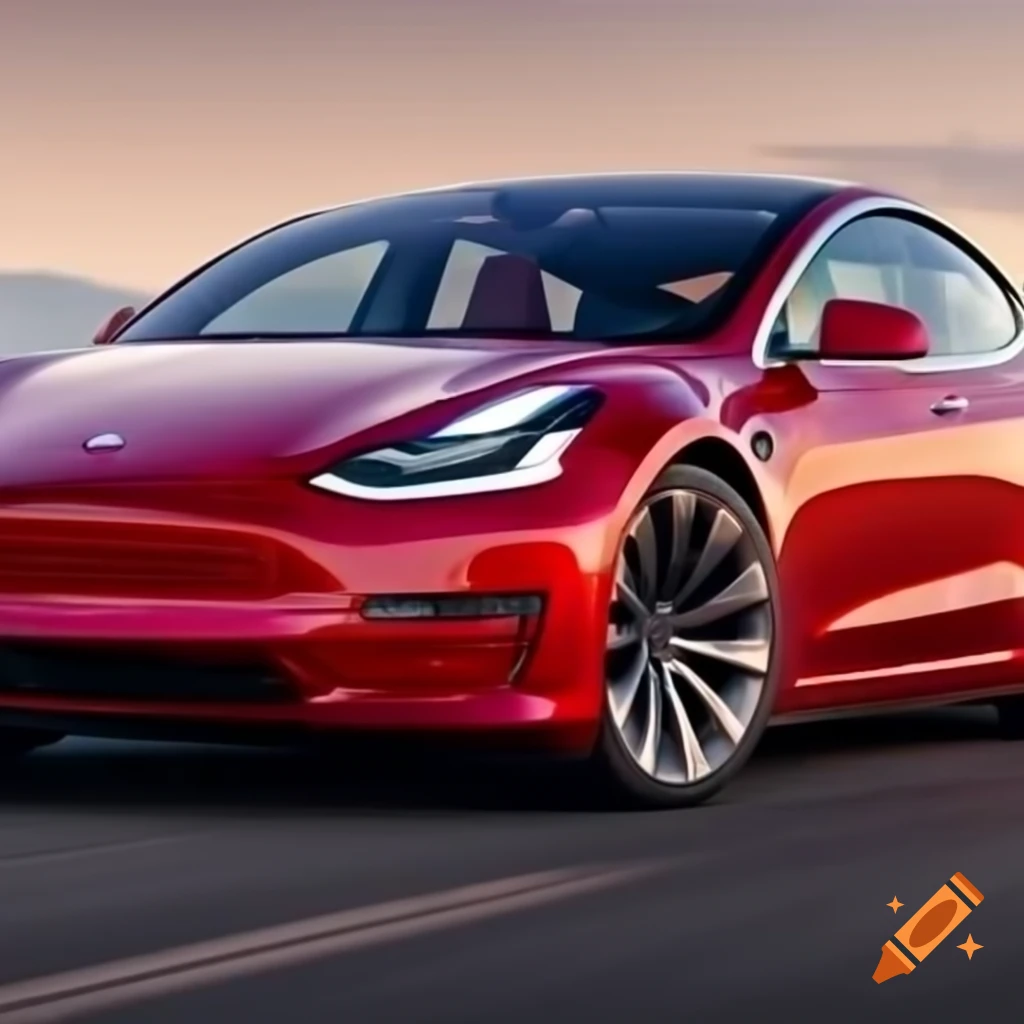 Tesla Model 3 in fog, showcasing sleek design