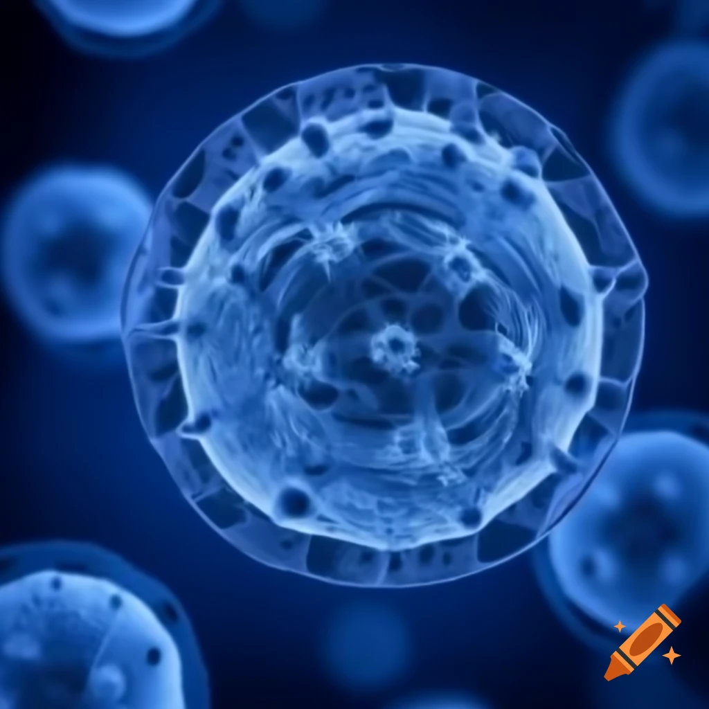 Detailed microscopic image showcasing various human cells