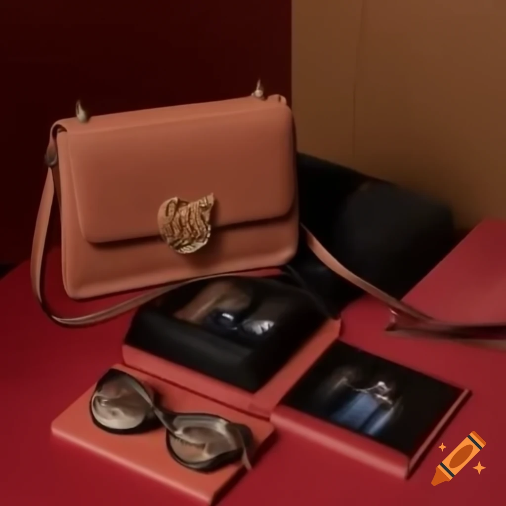 Luxury women's bag and accessories showcased aesthetically for social media