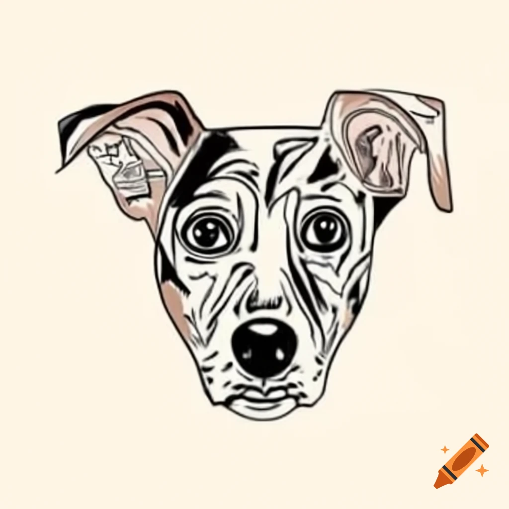 Dog artwork inspired by Picasso style