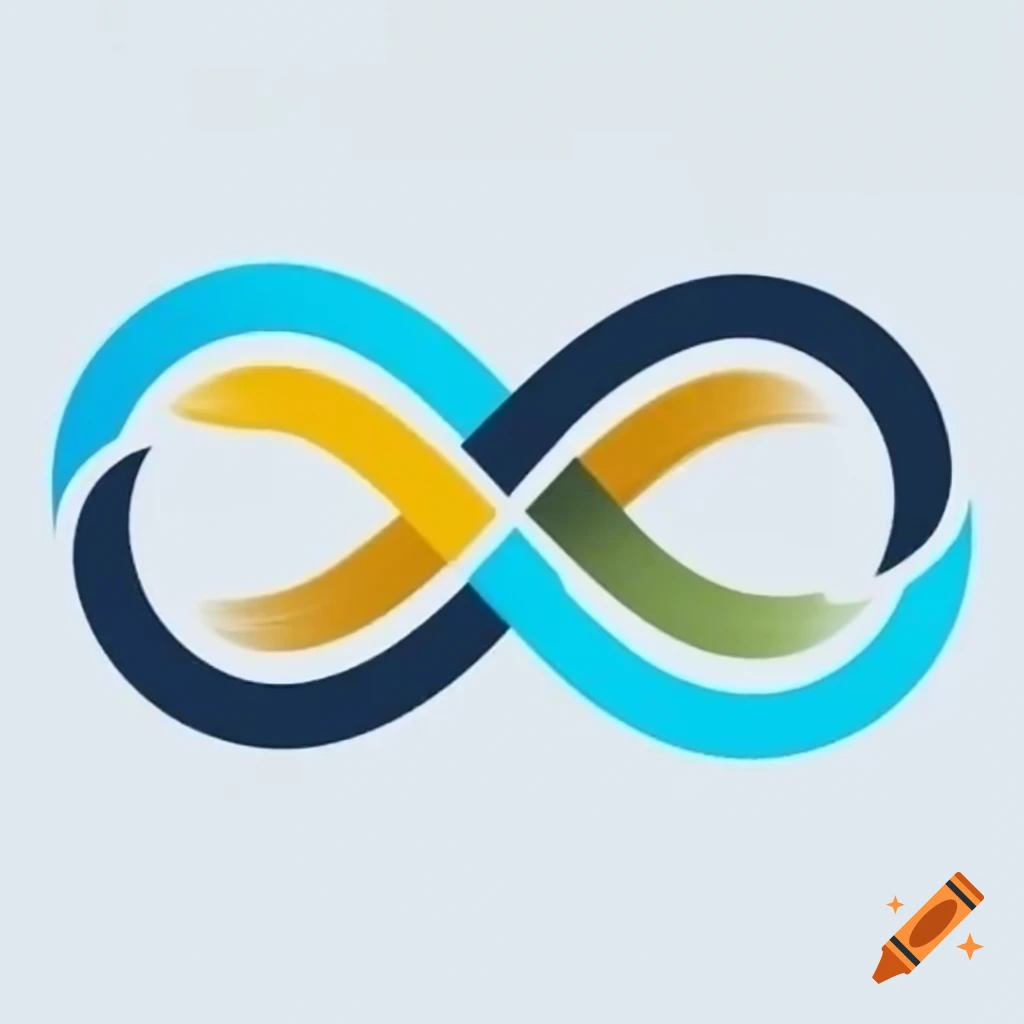 Two intersecting infinity graphics design