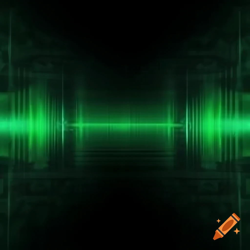 Dark gradient background with charcoal, black, and emerald green, highlighted with neon accents