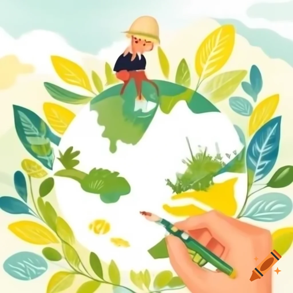 Art representation of sustainability concepts