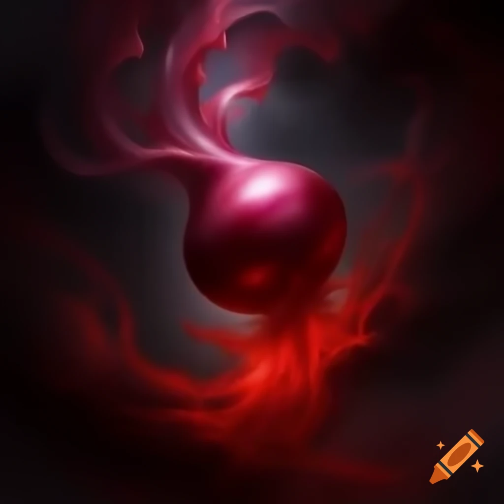 Crimson onion surrounded by stardust, symbolizing culinary magic
