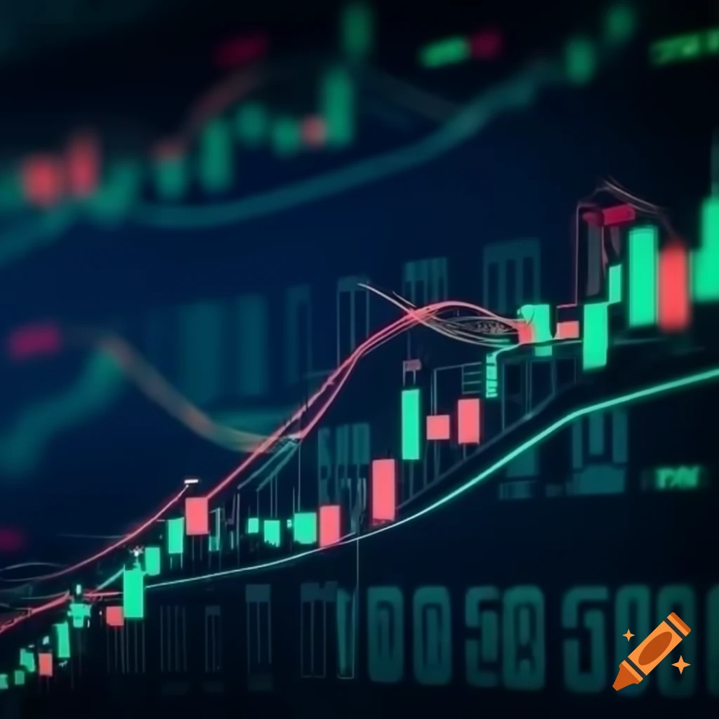 Crypto trading background featuring gratiam modest ratio text