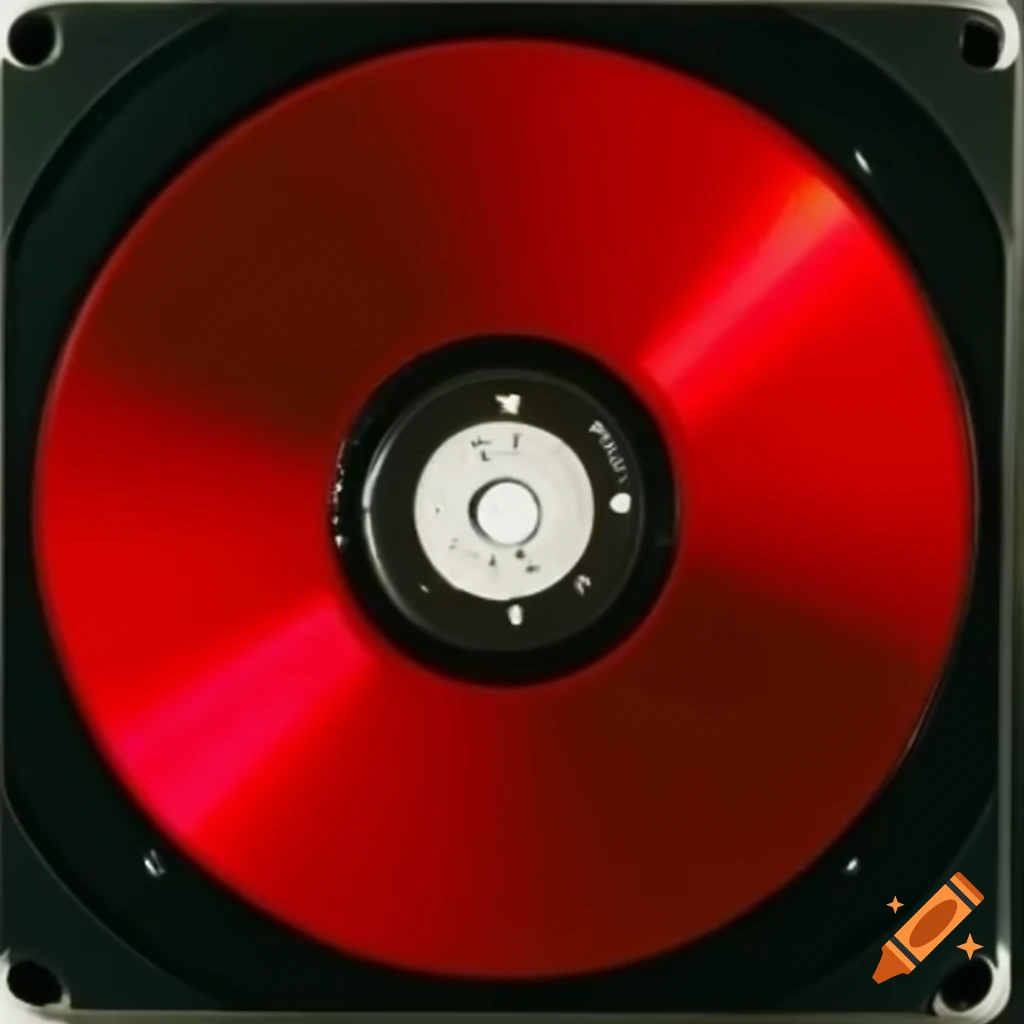 Red and black compact disc design