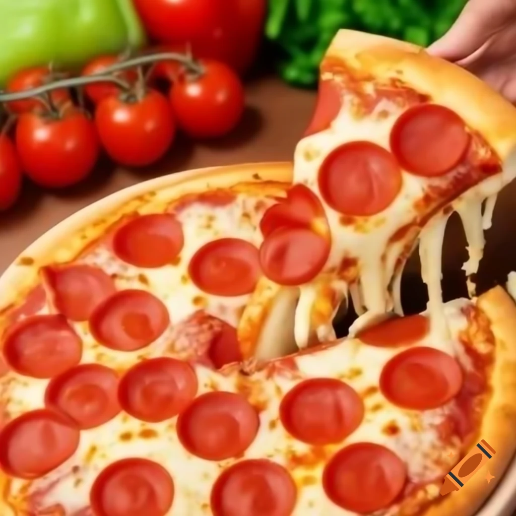 Delicious pizza with fresh toppings