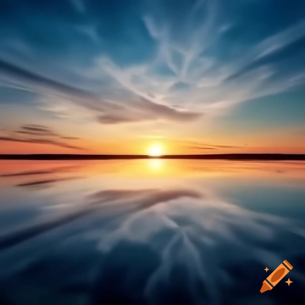Sunrise reflection on calm water symbolizing growth and reflection