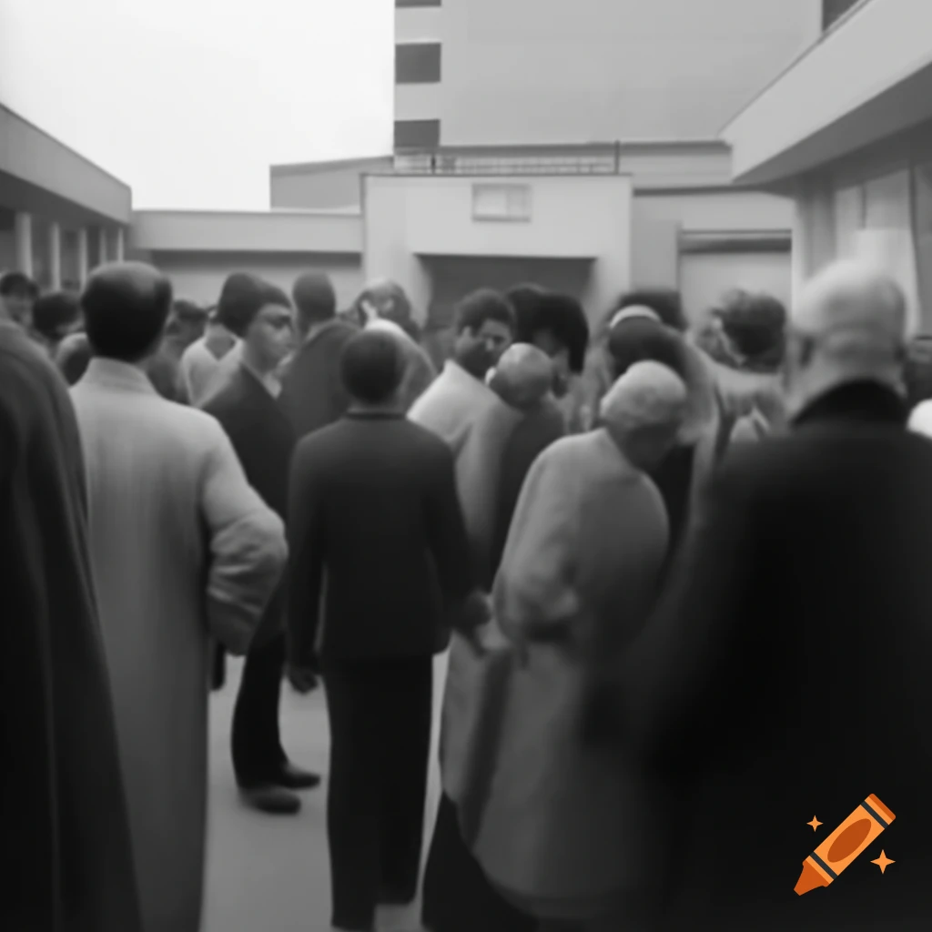 People queuing outside a hospital