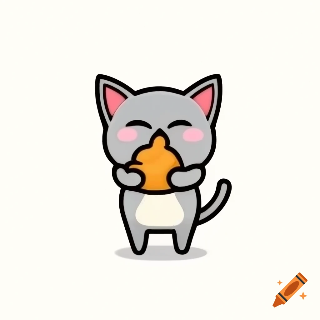 Cat holding a chicken