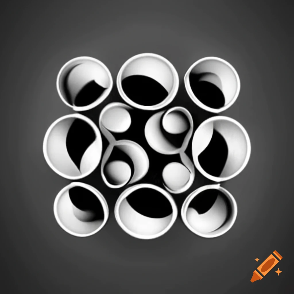 Optical illusion of three buckets pouring water into each other in a circular pattern