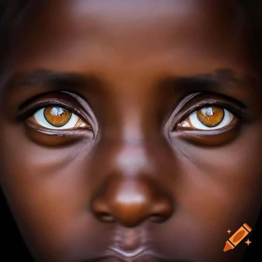 Closeup of Ethiopian female's expressive eyes