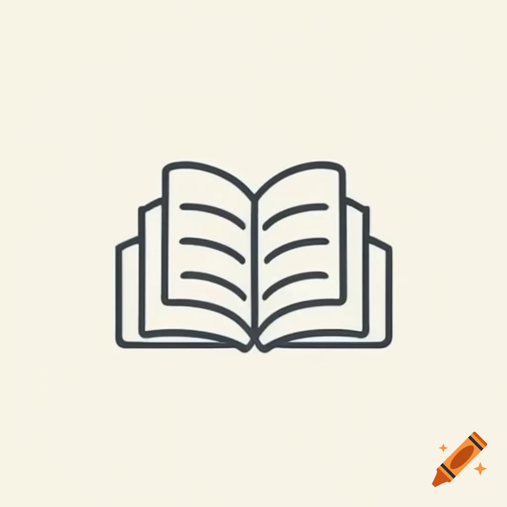 Minimalist logo of an open Bible