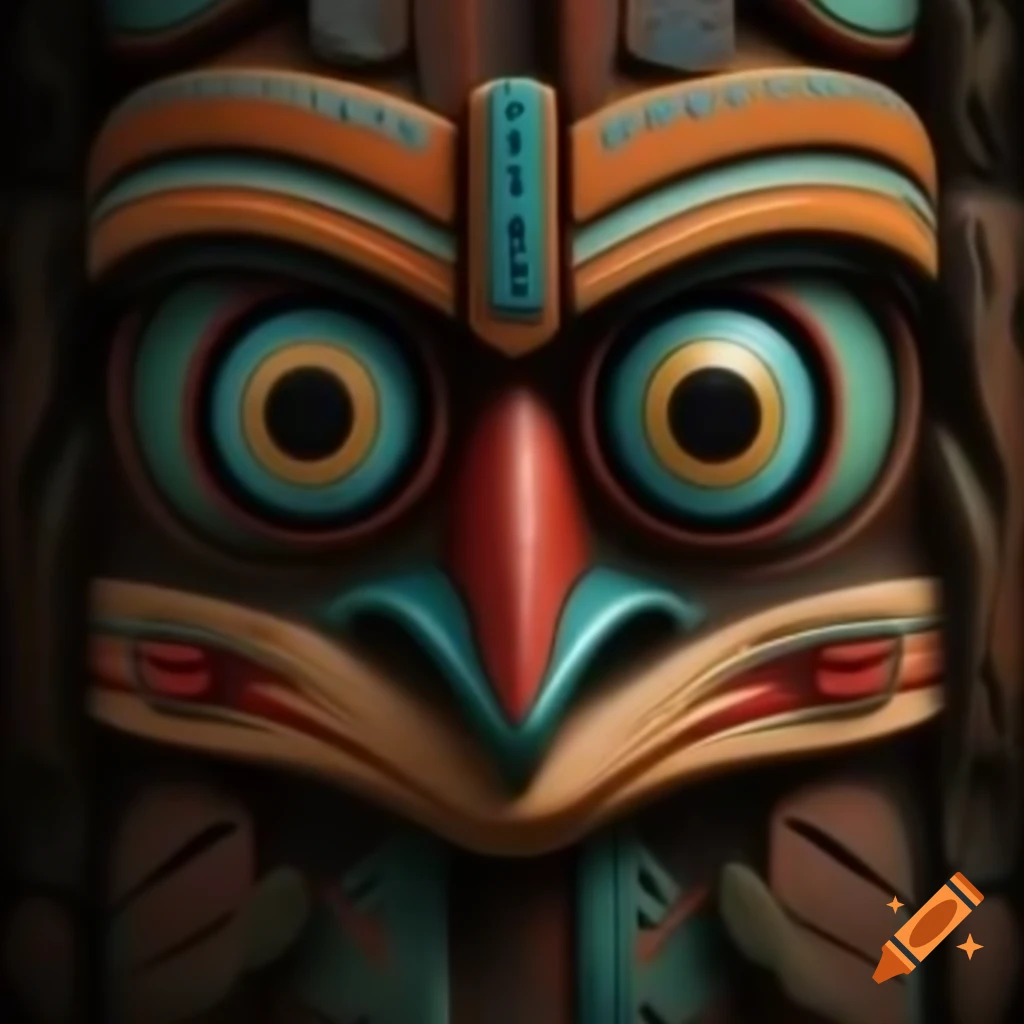 Totem human art creation, showcasing unique sculptures and designs