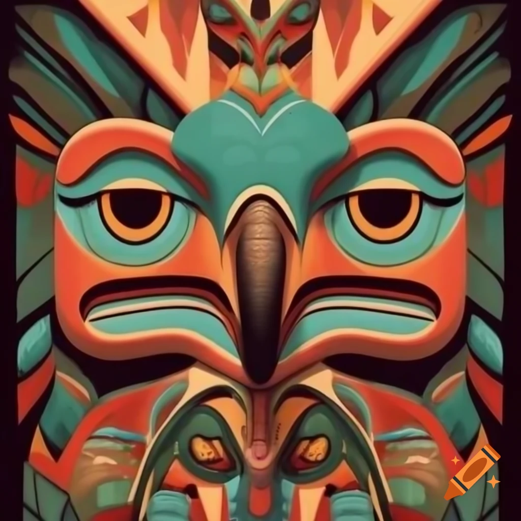 Totem art featuring a stylized horse design