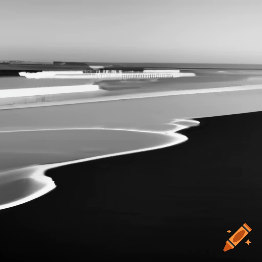 Black sand beach with scenic views