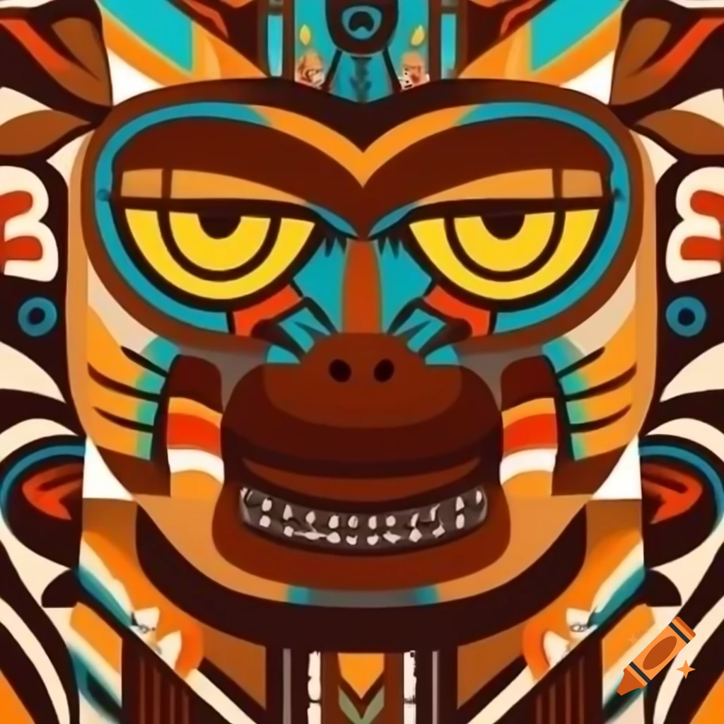 Totem art featuring a monkey design