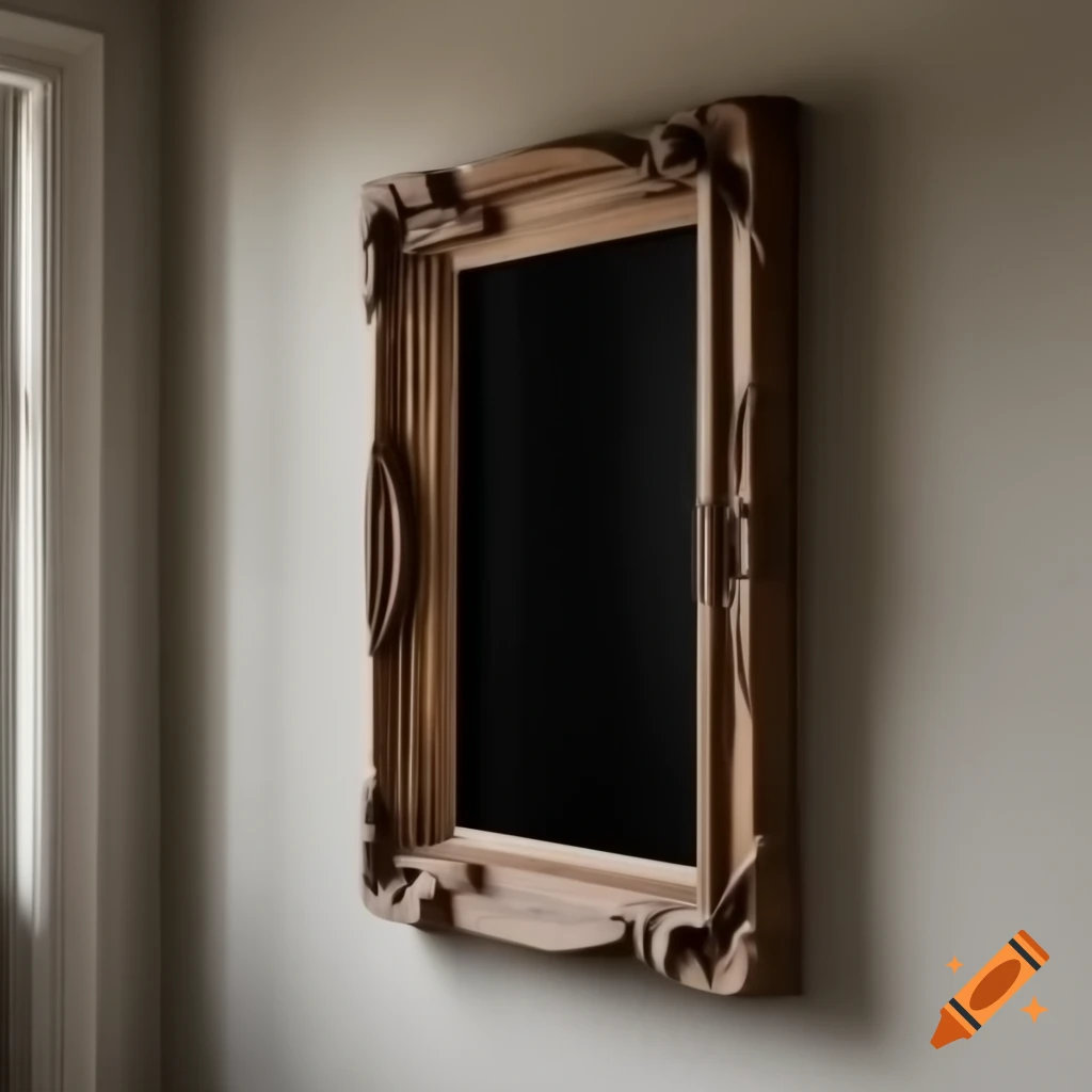 Elegant wooden plaque mounted on wall