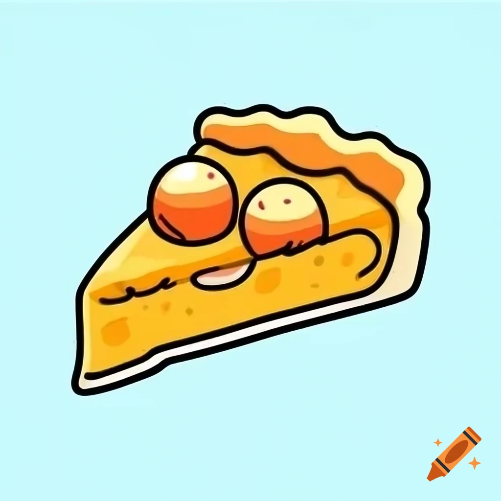 Delicious orange piece of pie