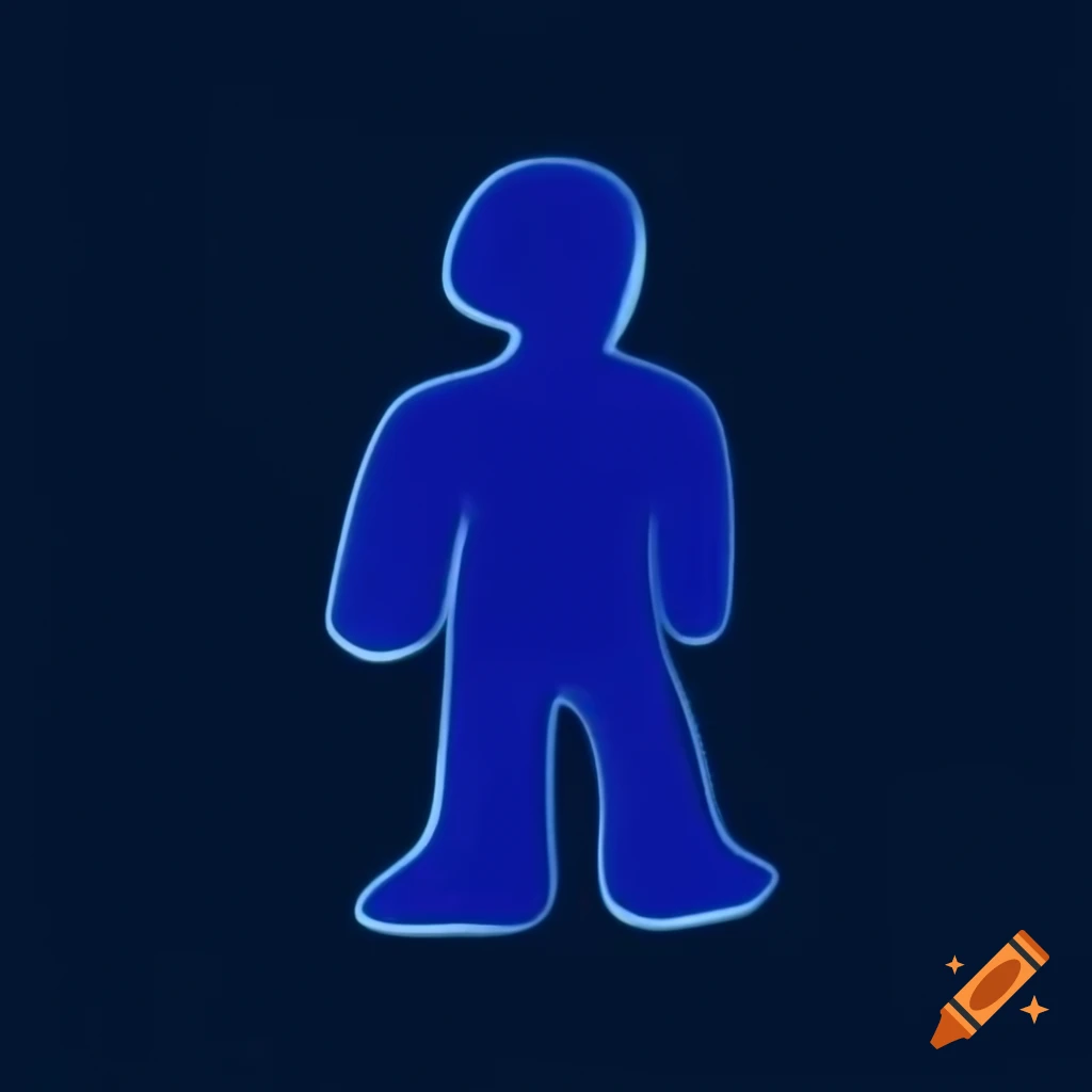 Sculpture of a person crafted from lapis lazuli