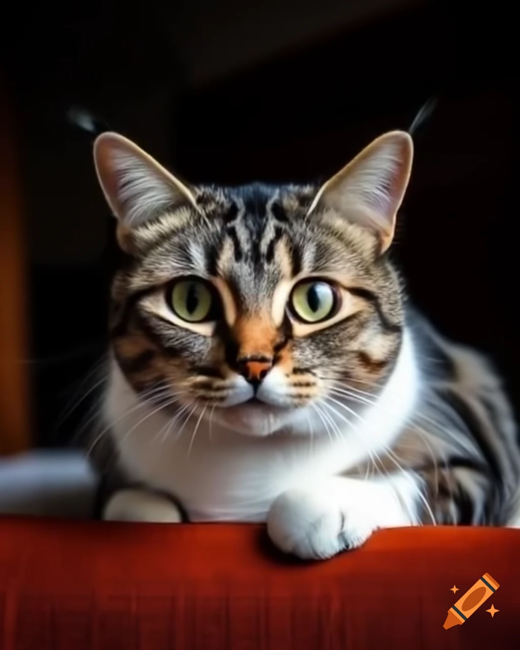 Cat sitting gracefully