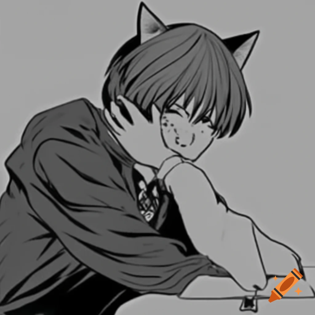 A cat in a playful posture