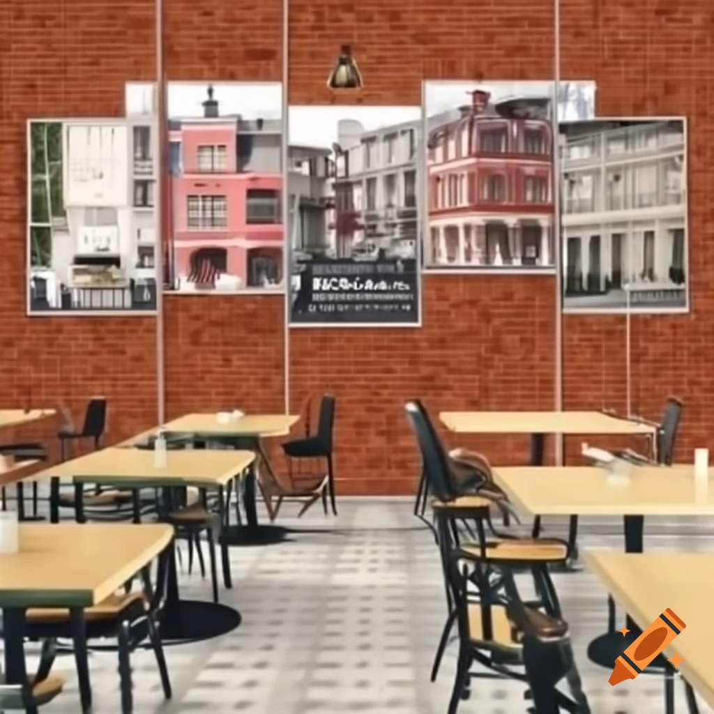 Café wall poster with artistic design