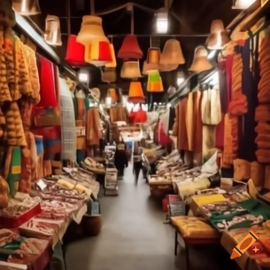 Colorful marketplace in Dilli Bazaar showcasing traditional food items