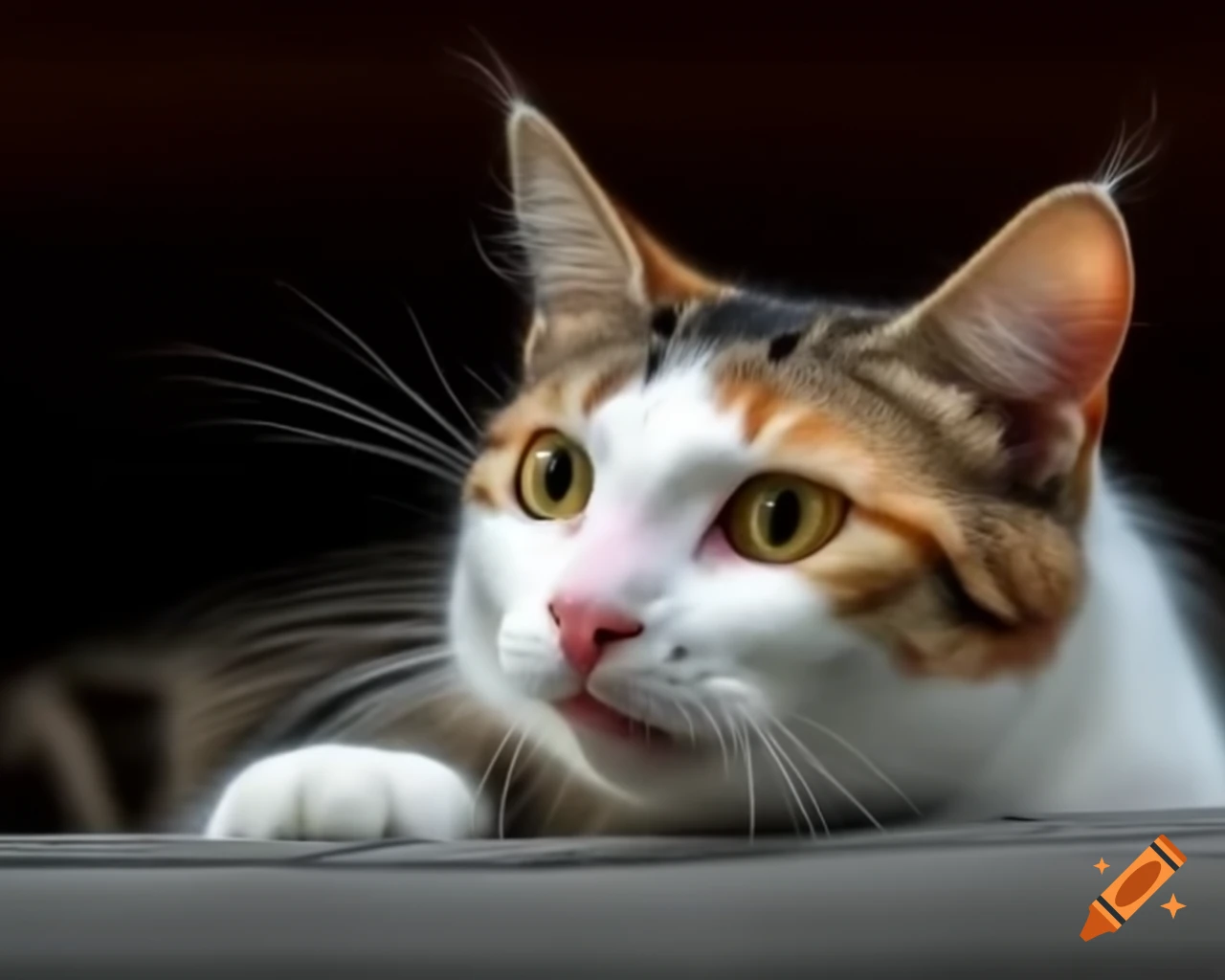 Cat sitting gracefully
