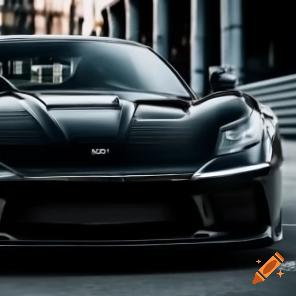 Sleek black car