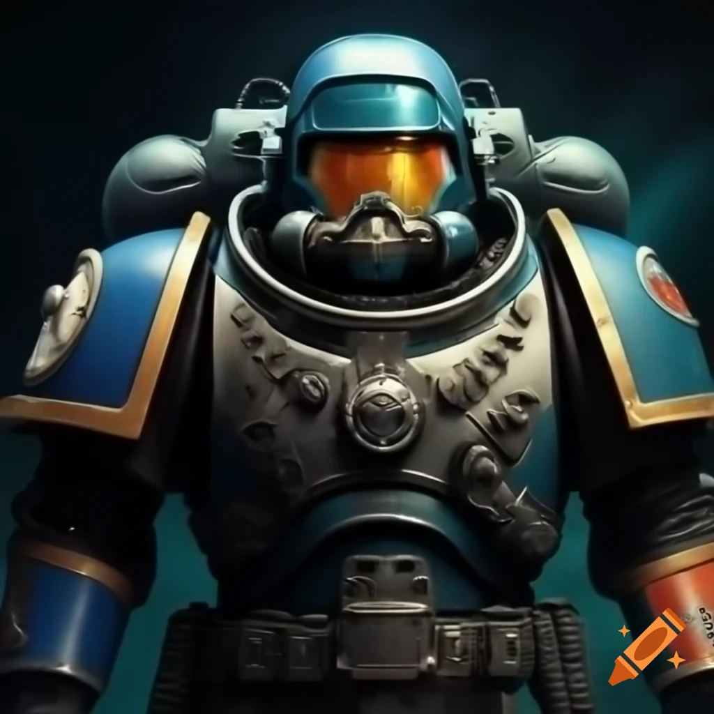 Vibrant space marine artwork symbolizing courage and conflict with comrades