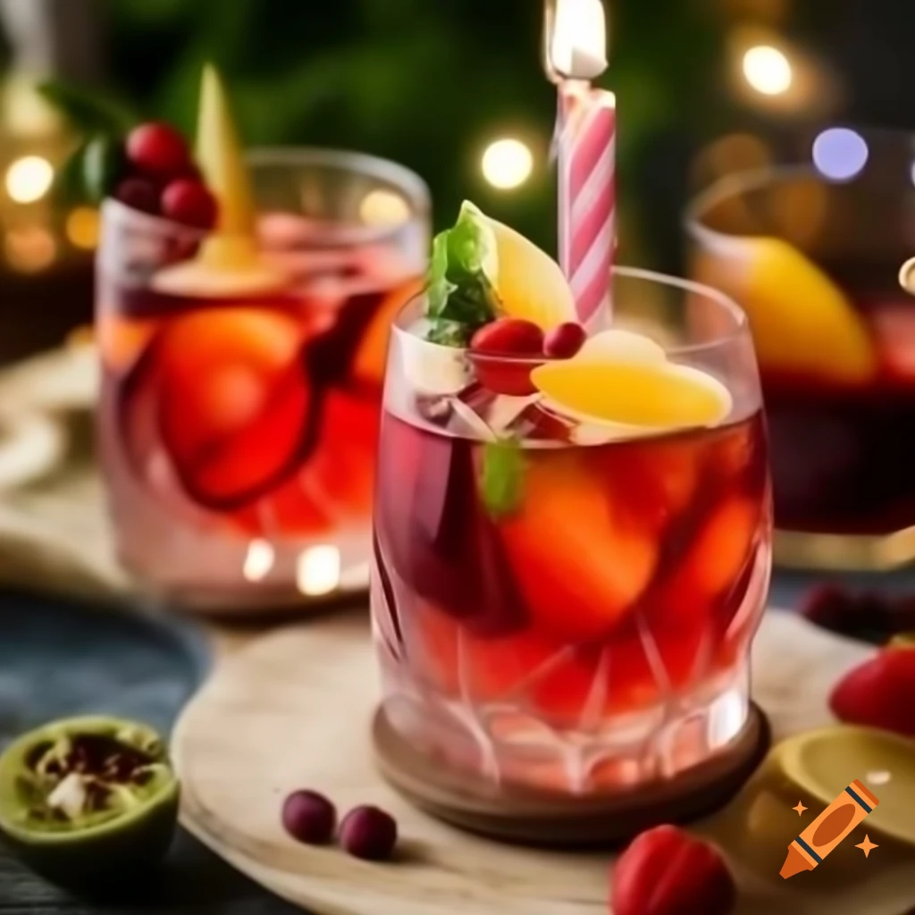 Sangria served at a festive birthday party