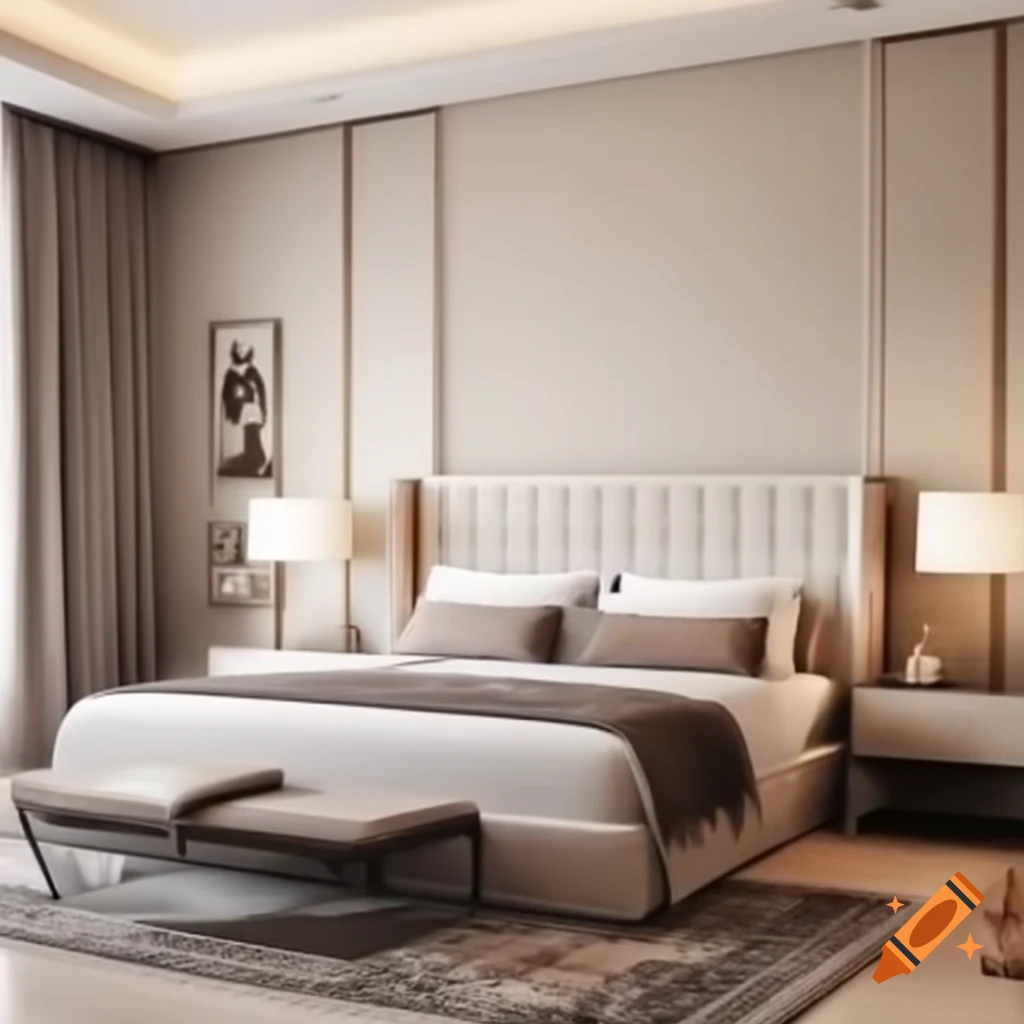 Elegant wall and floor background for luxury bedroom design