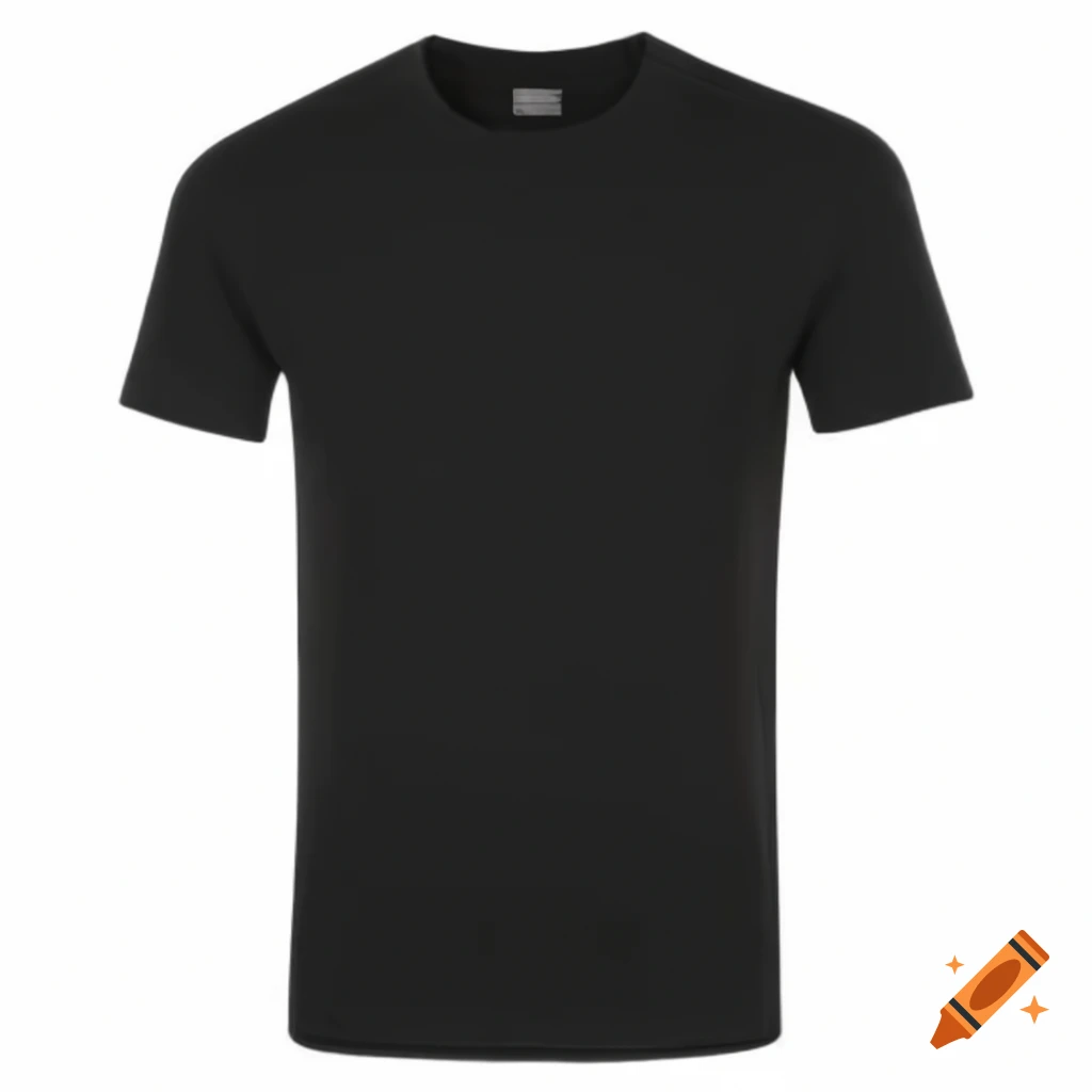 Black slim fit t-shirt mockup design