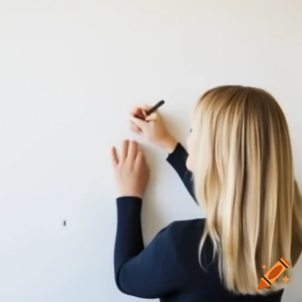 English teacher writing on whiteboard in classroom
