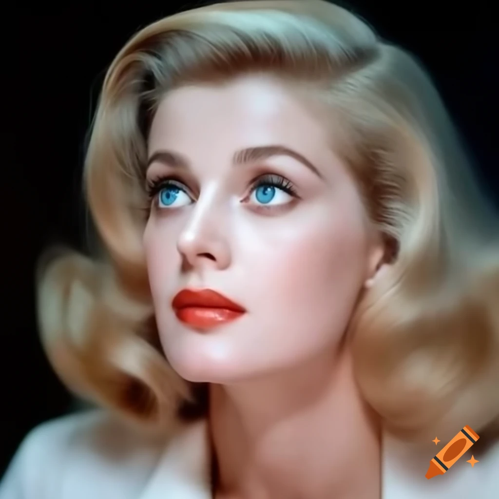 Hyper-realistic vintage photograph of charming European actress from 1963