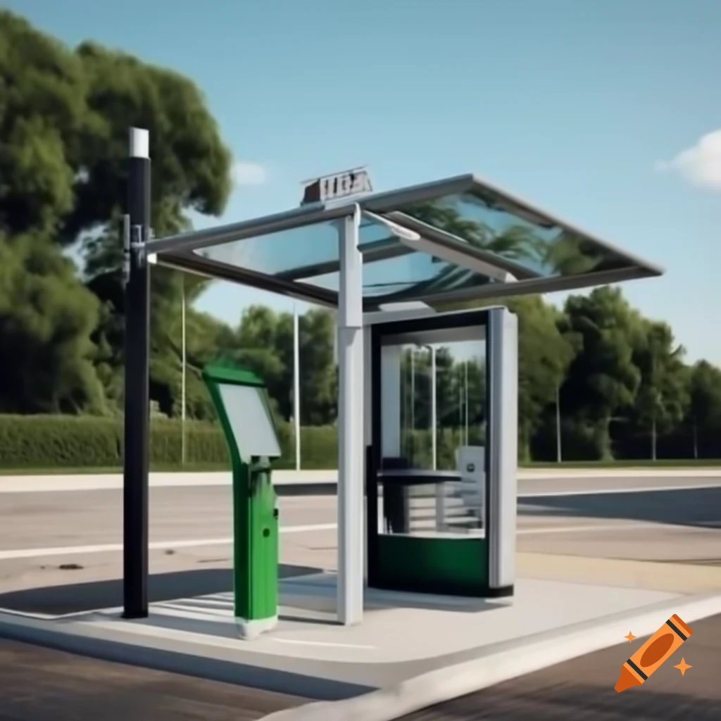 Innovative solar glass bus stop design