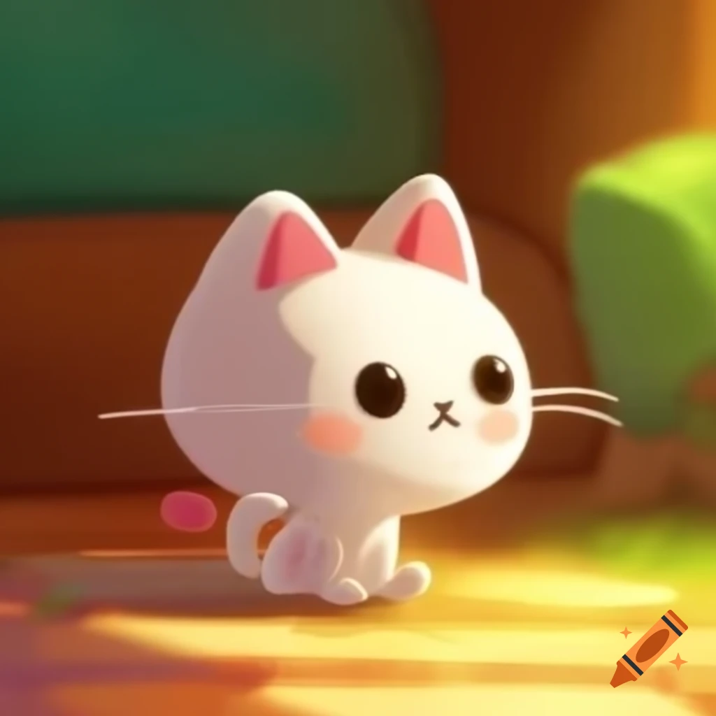 Cute cat in a playful pose