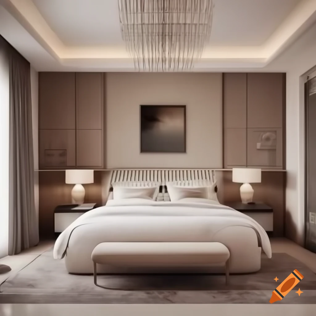 Elegant wall and floor background for luxury bedroom design