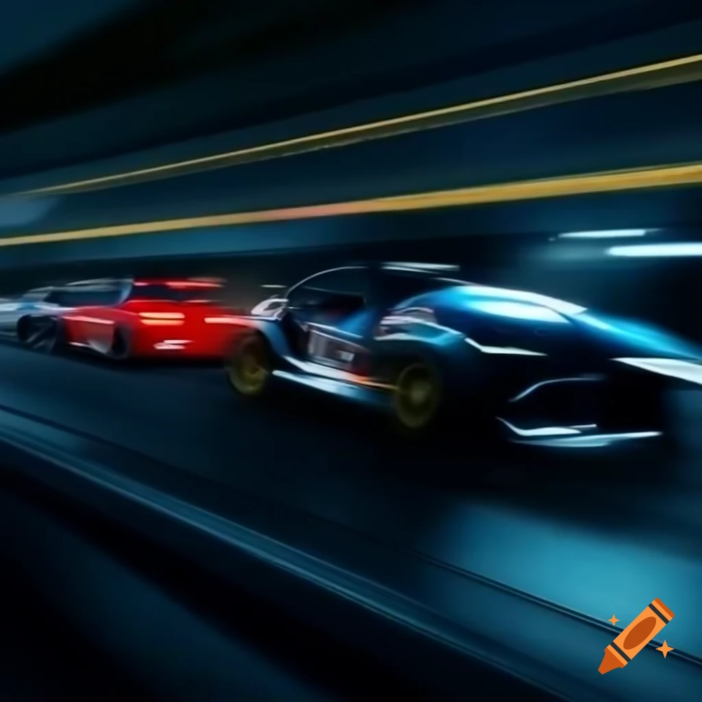 Aerial view of Toyota race cars accelerating from Sepang starting grid