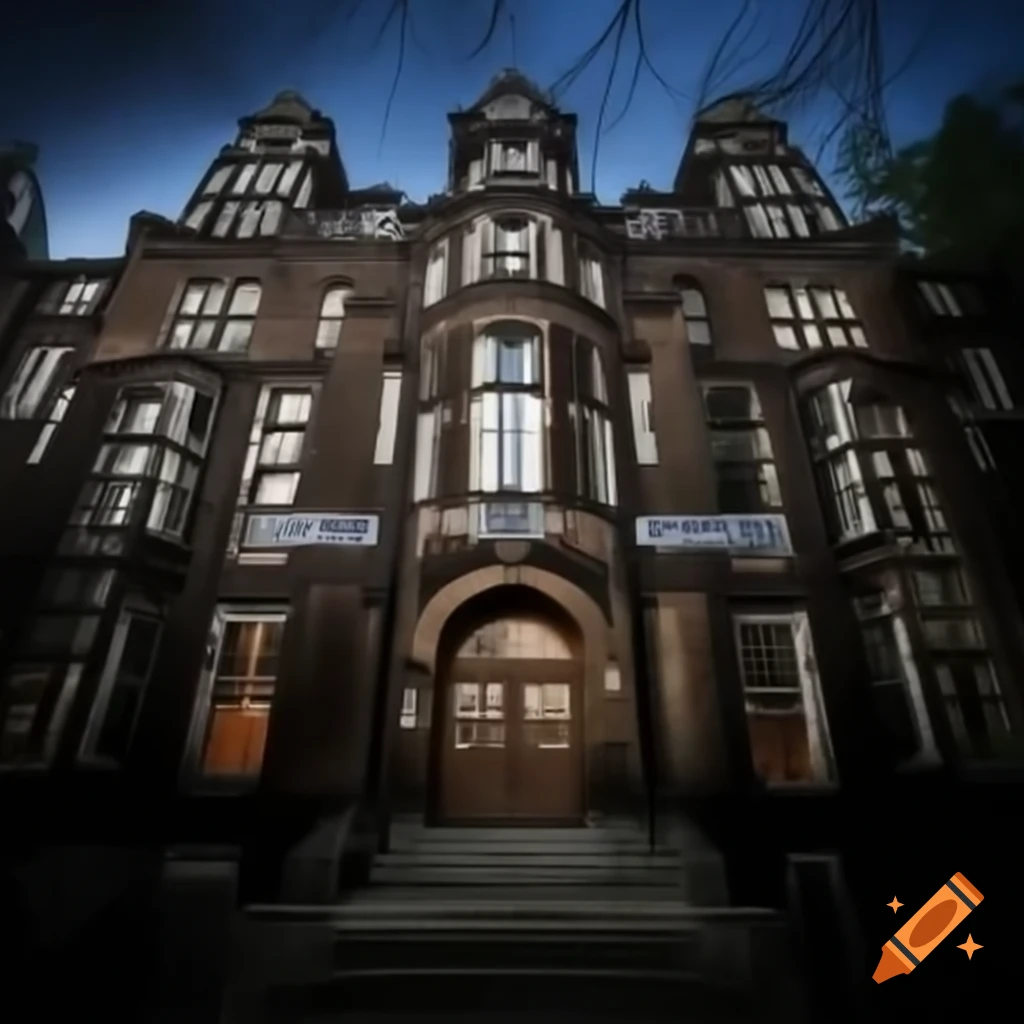 Haunted college building labeled 'uzen sanatlar fakultesi'