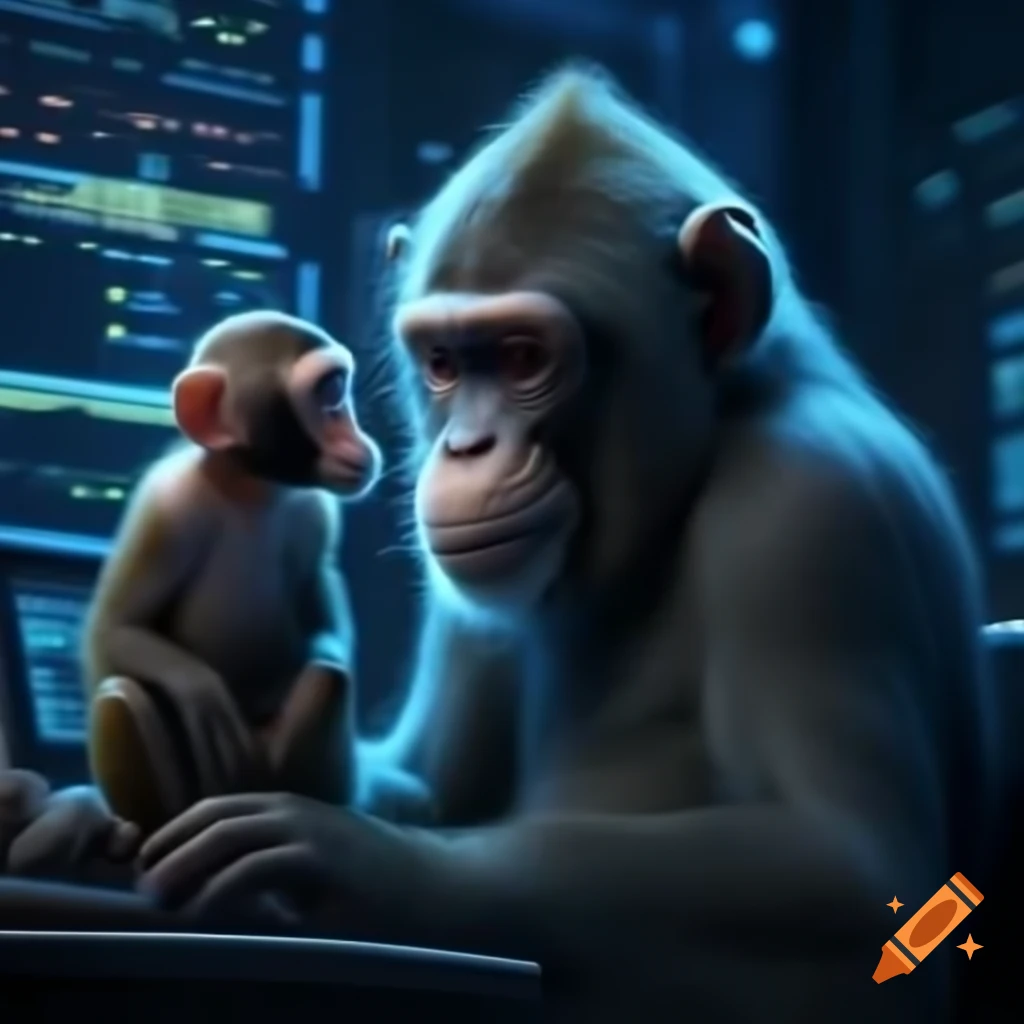 Data science analysis featuring a monkey