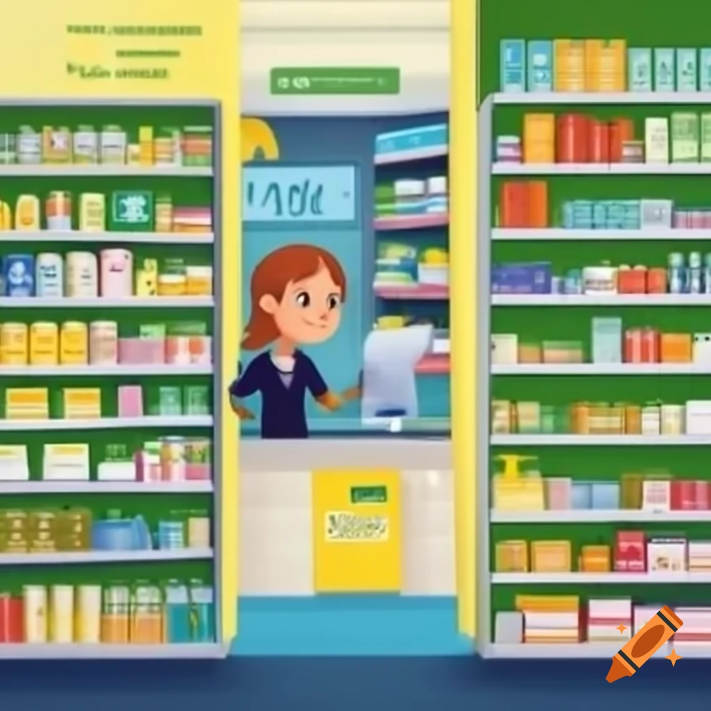 Pharmacy storefront on craiyon